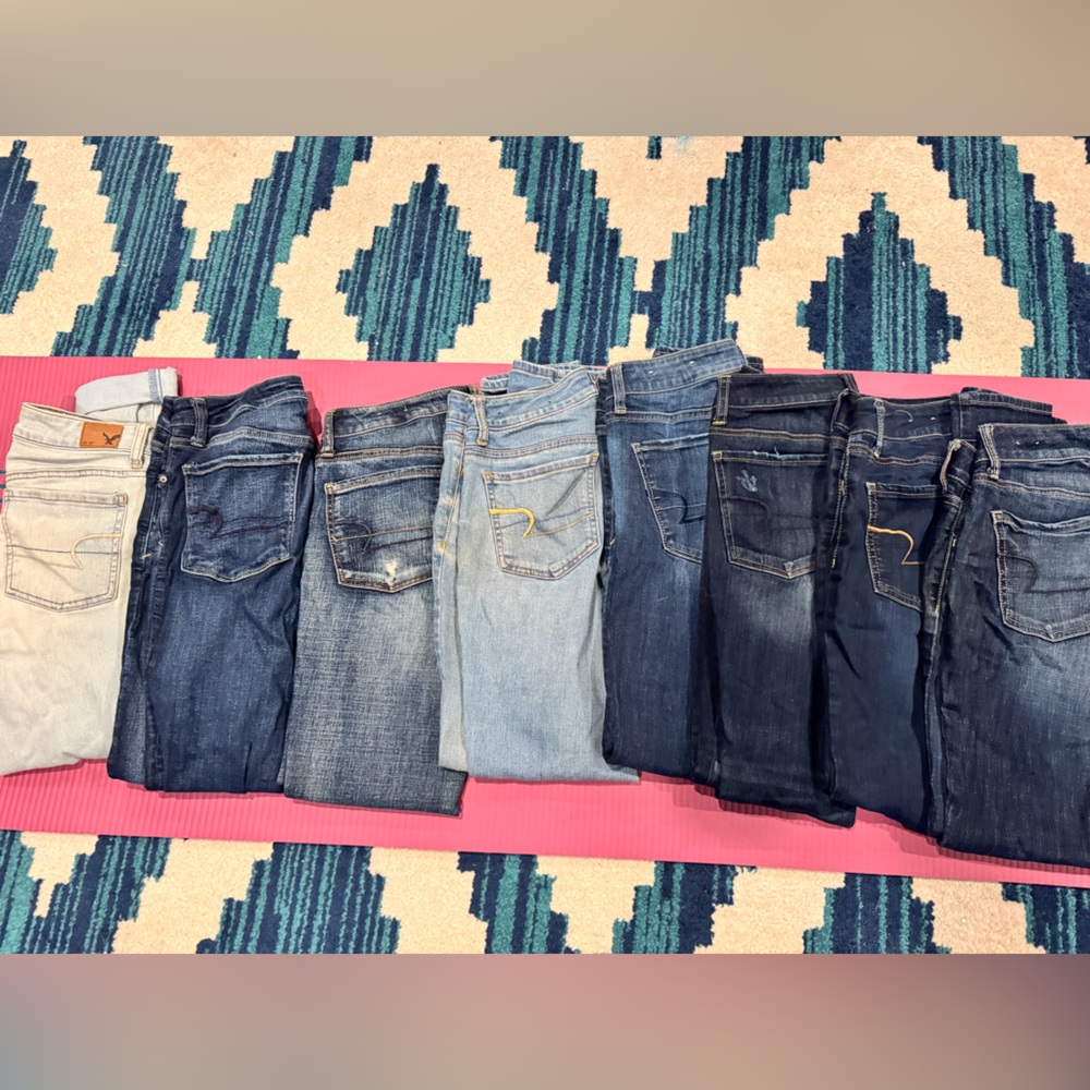 American Eagle Outfitters Women's Skinny Jeans in Blue Shades